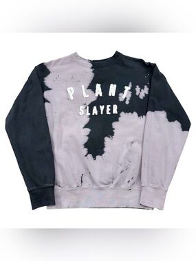 Beet x Beet Vegan Apparel Plant Slayer Sweatshirt Crewneck XS Oversized Tie Dye